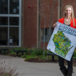 Samantha Hytry, a UW-Eau Claire freshman graphic communications major and marketing minor, created a new map for "Discover Wisconsin" in honor of the show’s 30th season.