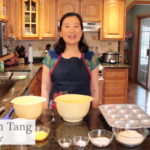 Photo of UW-Stevens Point instructor Deborah Tang, teaching cooking through online videos