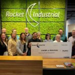 Photo of Rocket Industrial’s $25,000 gift to UWSP at Wausau, which will help qualifying students with a $1,000 scholarship towards earning their degree.