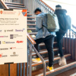 Photo of UW-Madison students at career fair. The number of employers that appeared at a School of Computer, Data and Information Sciences career fair in 2022 shows their high level of interest in UW graduates. One way for employers to get a look at prospective future employees, and for students to get real-world experience, is to take part in experiential learning courses. Photo: Bryce Richter