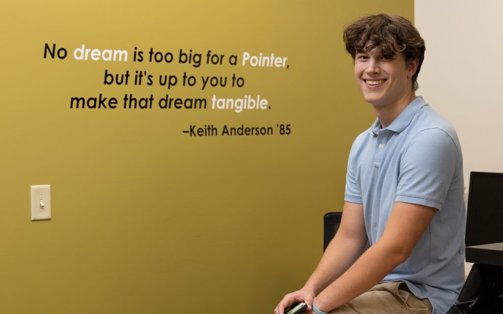 Photo of Alex Suscha, a business administration major, who is making his entrepreneurial dreams come true with help from the Sentry School of Business and Economics. (UWSP)