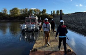 Photo of hydrographic surveying at UW-La Crosse