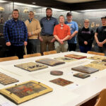 Photo of (from left) Jacob Barrix, Dr. Andrey Ivanov, Lucas Carlson, Merlin Larsen, Broderick Livermore, Amanda Dent and Langdon Everson.