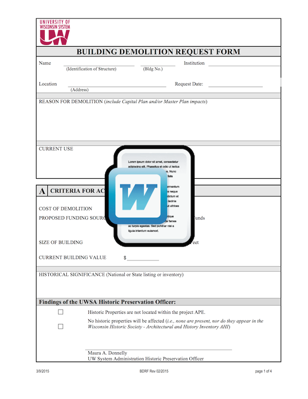 Building Demolition Request Form Template Capital Planning Budget