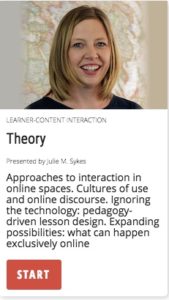Theory: Approaches to interaction in online spaces